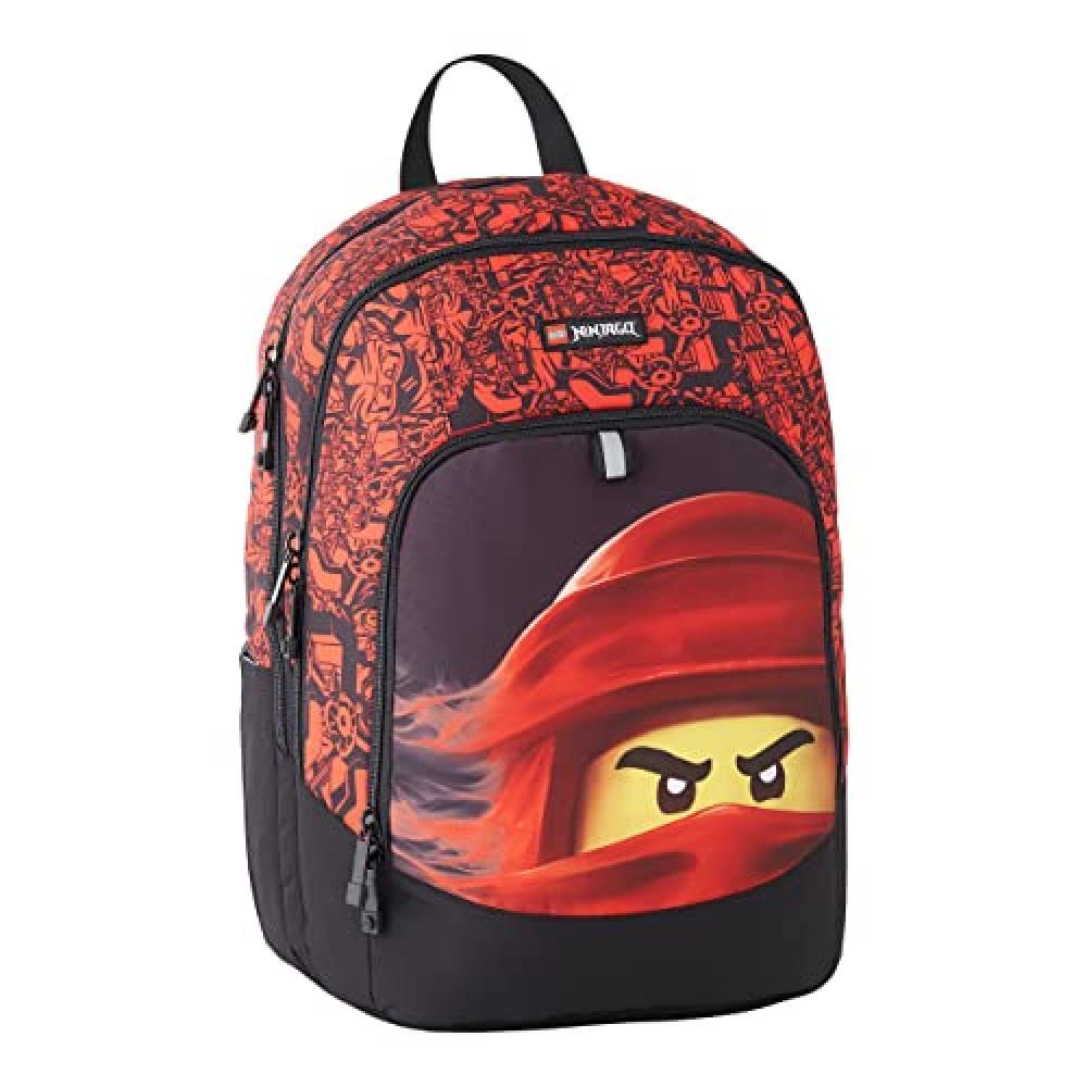 (TG. 28L) LEGO® NINJAGO® RED Zaino Scuola Round, 28L, Allacciatura Toracica -