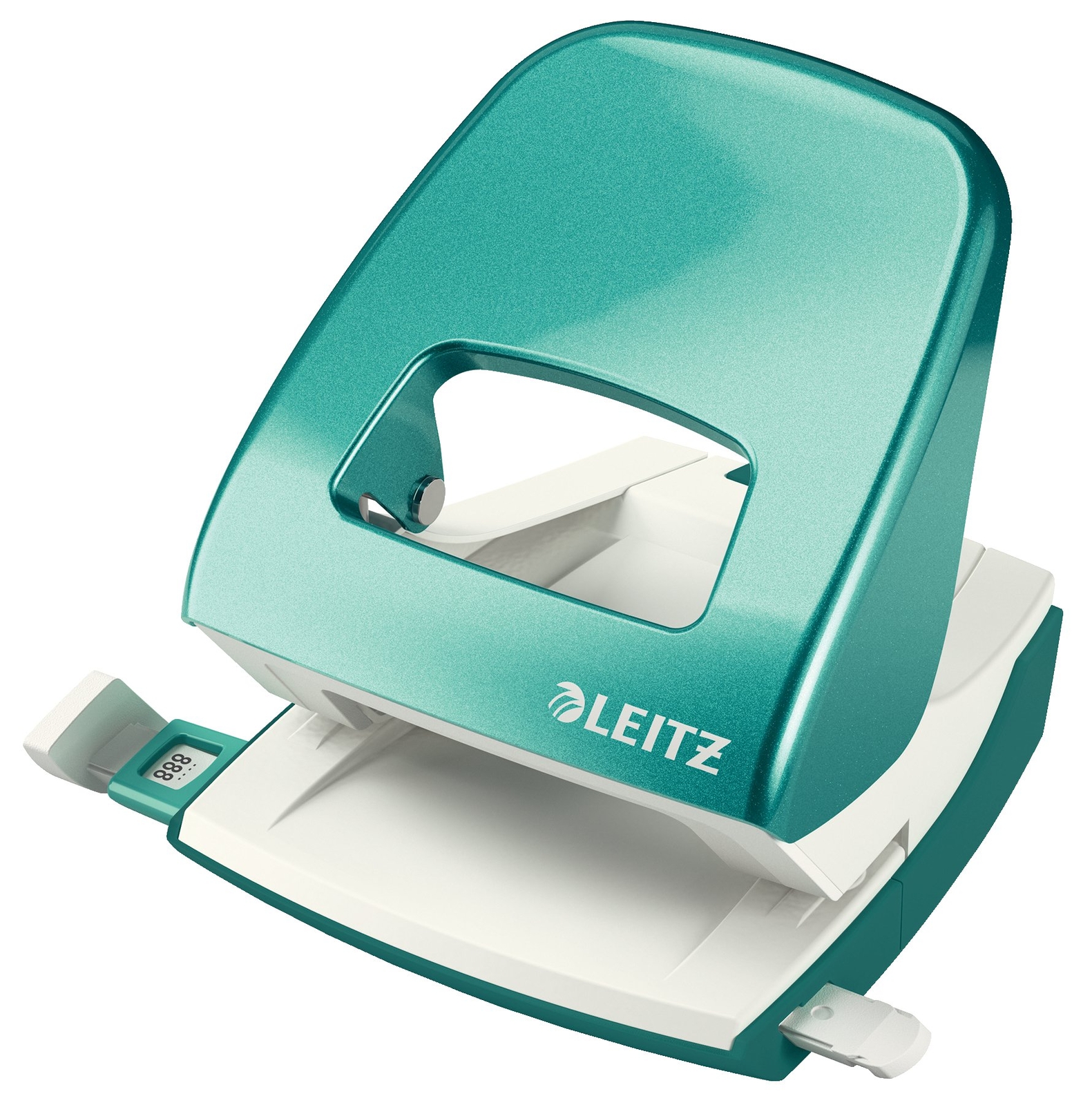 Leitz Hole Punch, 30 Sheets, Guide Bar with Format Markings, Metal, WOW Range, 5