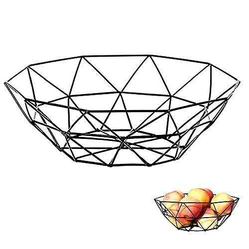 Cesto di Frutta Geometrico, Fruttiere Metallo Moderno, Cesto di Frutta (u4L)