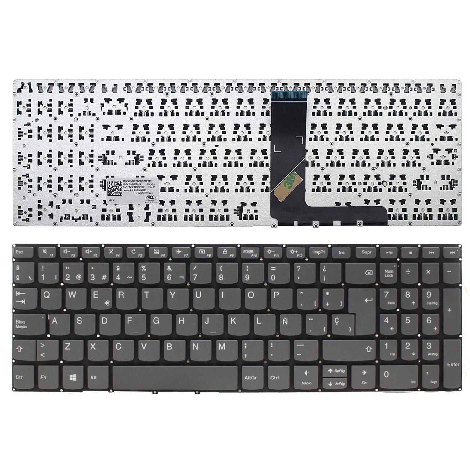 Tastiera Per Portatile Lenovo Ideapad 320-15ABR 320-15IAP 320-15AST Senza A EBC