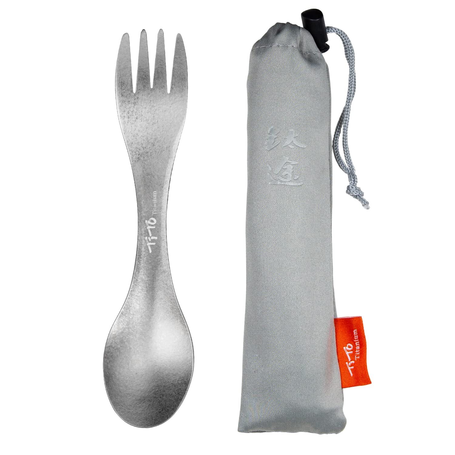 TiTo Titanium Spork 2 in 1 forchetta per cucchiaio ultra leggera per (Z3K)