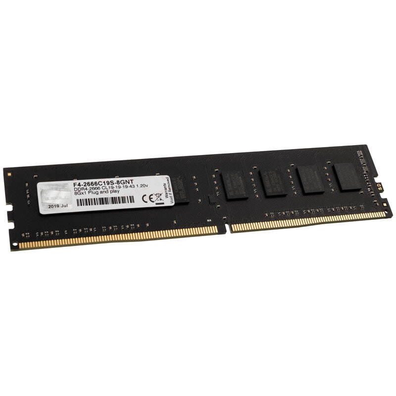 G.Skill Value 8 GB 1 x 8 GB DDR4 2666 MHz 288-pin DIMM Memoria F4-2666C19S-8GNT