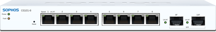 Sophos CS101-8 - Switch - managed - 8 x 10/100/1000 + 2 x Gigabit SFP - Desktop,