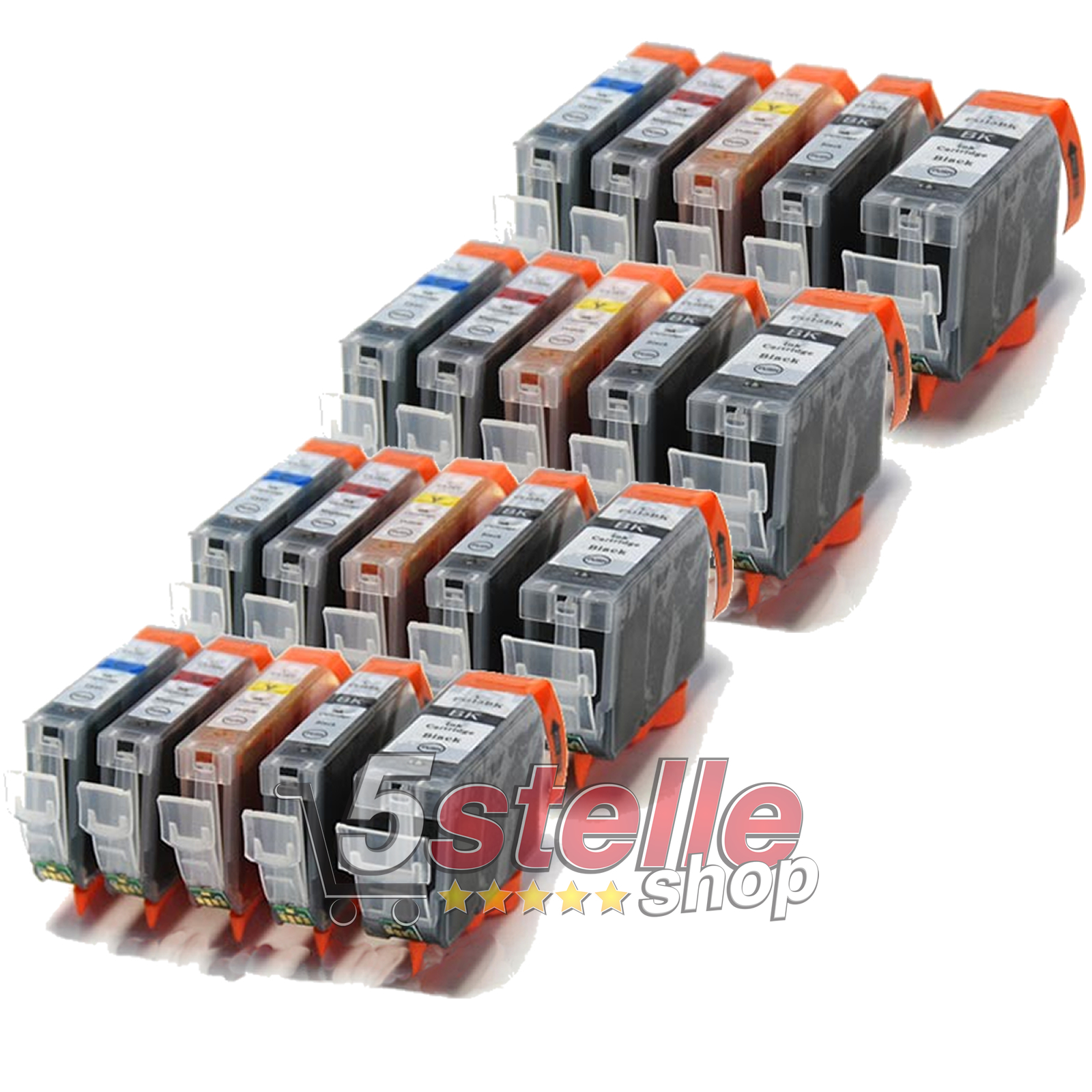 KIT 20 CARTUCCE PER CANON PIXMA MP500 MP530 MP600 MP600R MP610 MP800