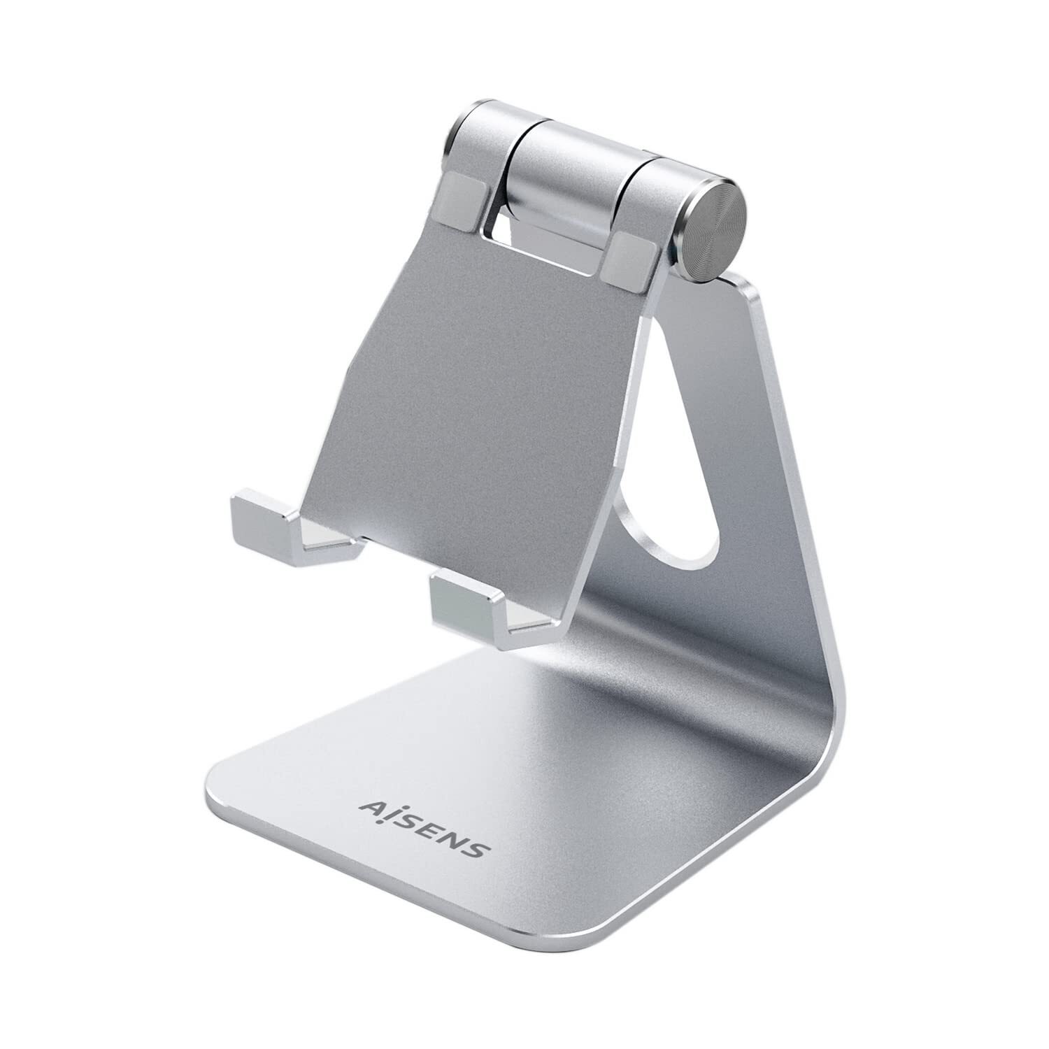 AISENS MS1PM-081 Adjustable Table Stand M (1 Pivot) for Telephone/Tablet, Silver