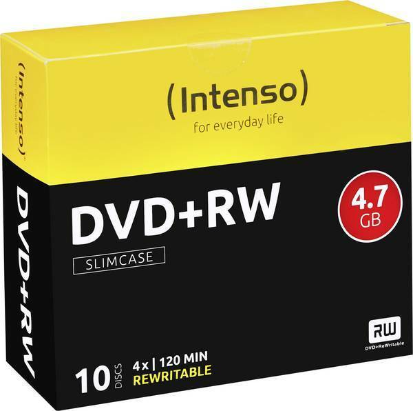 Dvd+rw vergine 4.7 gb intenso 4211632 10 pz slim case riscrivibile