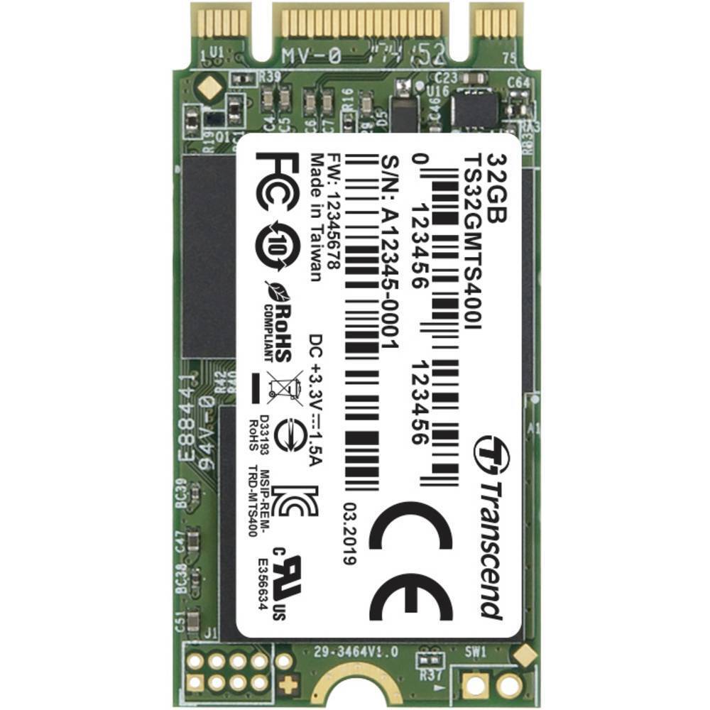 Transcend MTS400I 32 GB M.2 PCIe NVMe SSD 2242 SATA 6 Gb/s Industrial