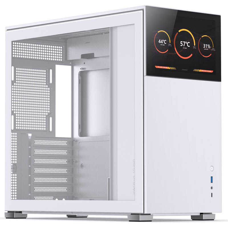 Jonsbo D41 Screen ATX Gehäuse Tempered Glass bianco D41 STD WHITE SC