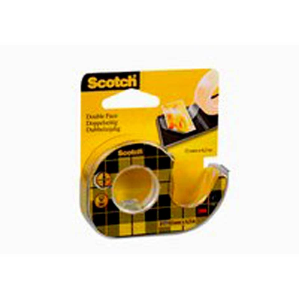 Nastro biadesivo Scotch trasparente 12 mm x 6,3 m con dispenser a chiocciola 665