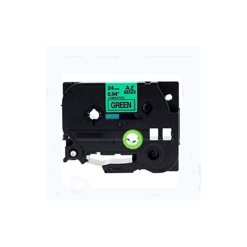 CASSETTA NASTRO TZ-751 TZe-751 COMPATIBILE BROTHER LAMINATO TESTO NERO SU VERDE