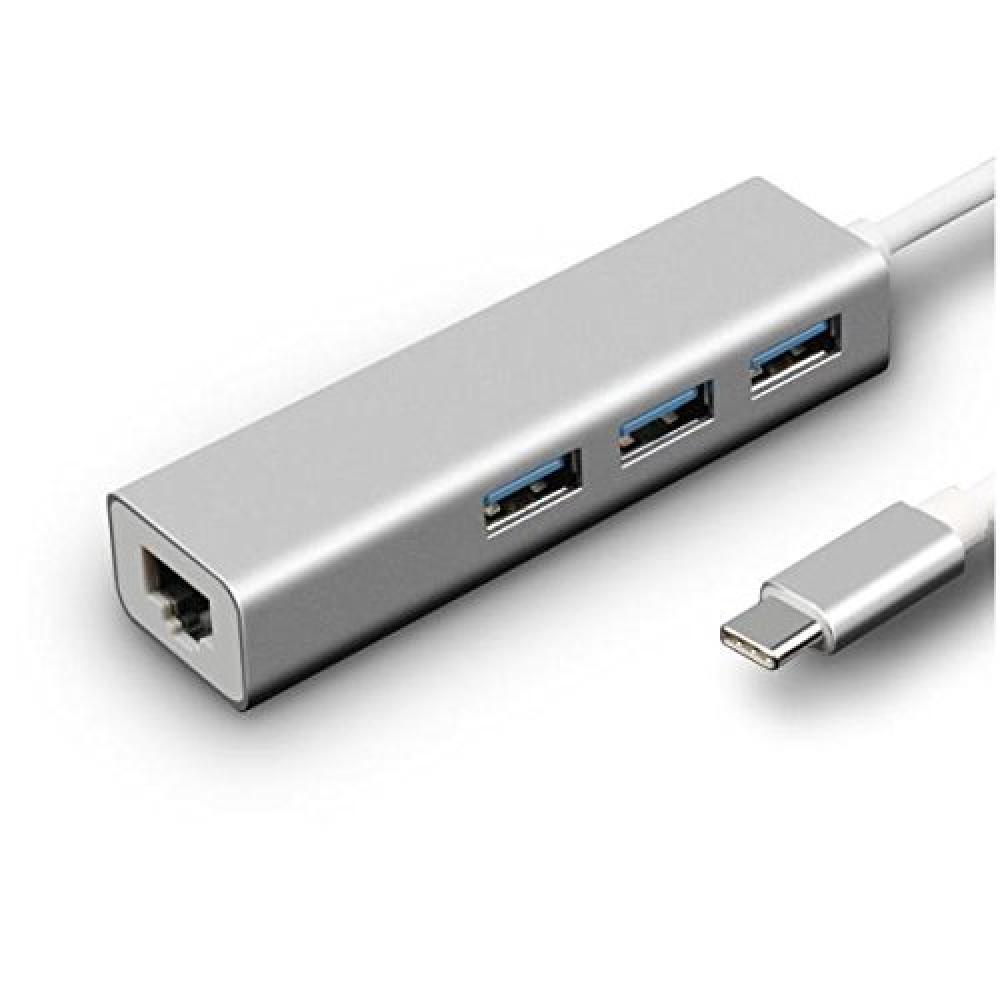 Nilox NLX-TC-3USBETH - Mini Docking Station USB Type-C, () - NUOVO