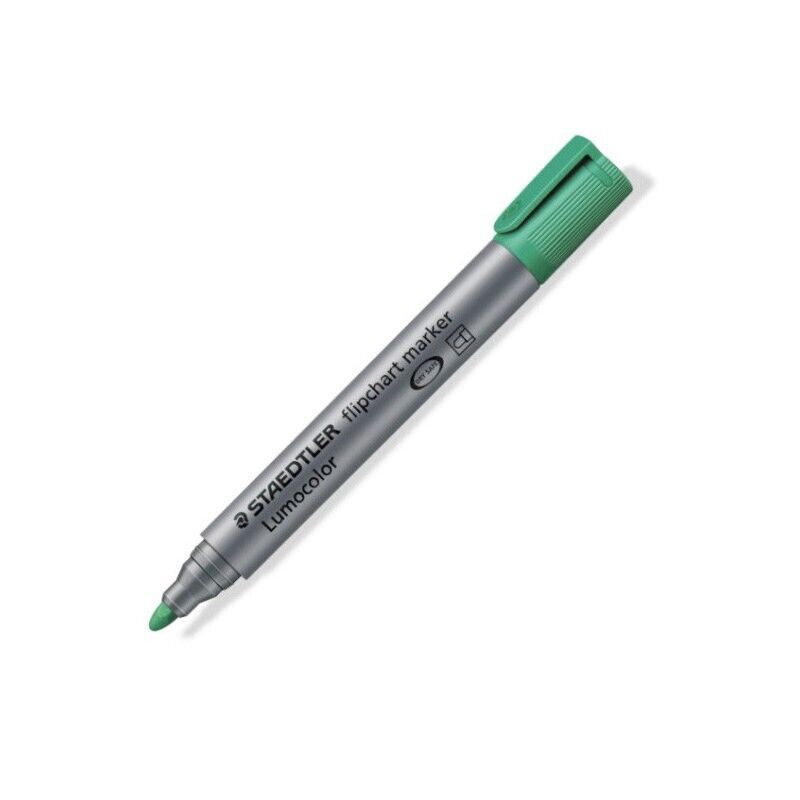 Marcatore LUMOCOLOR FLIPCHART 356 VERDE Punta Tonda STAEDTLER 3565 (10 Pz)
