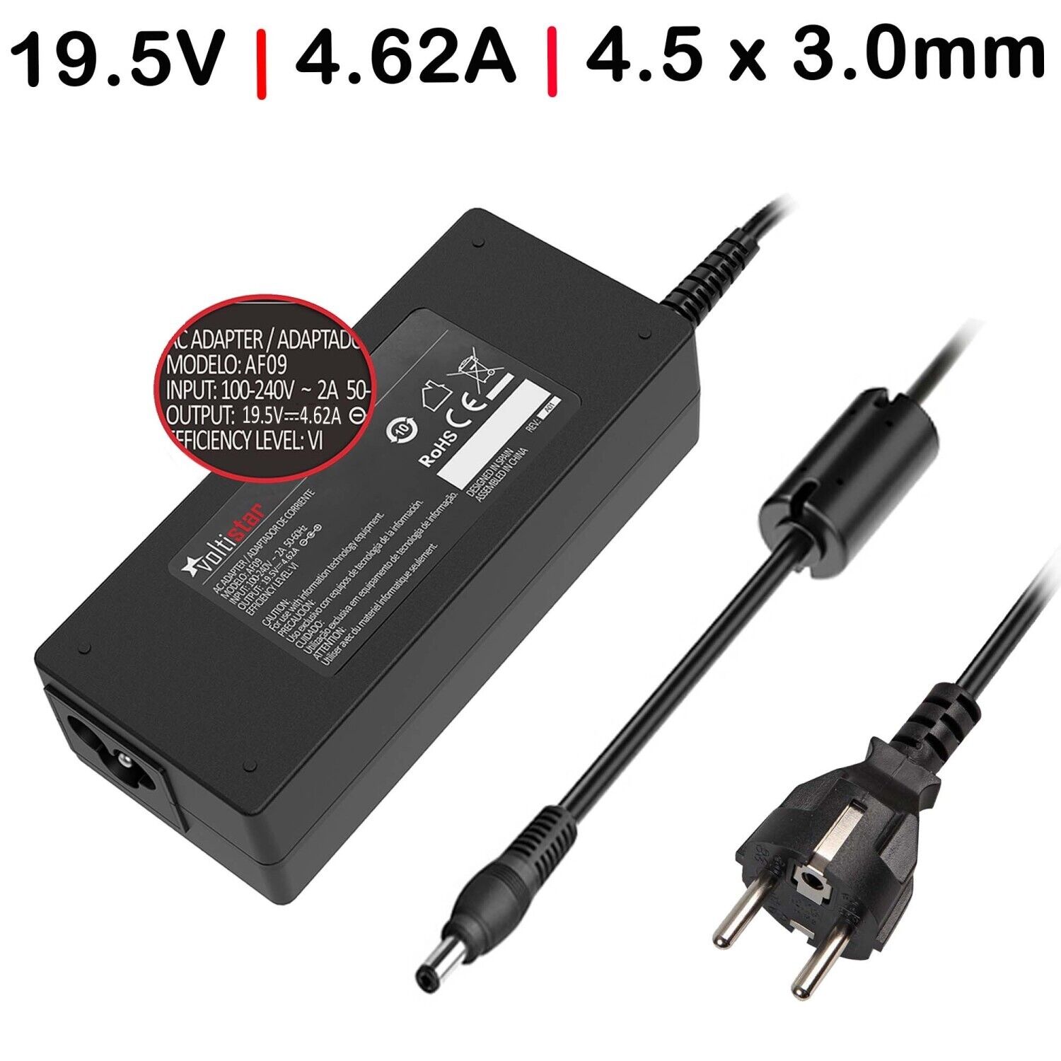 Caricabatterie Per Computer Dell OptiPlex 7040M 19.5V 4.62A 4.5X3.0MM