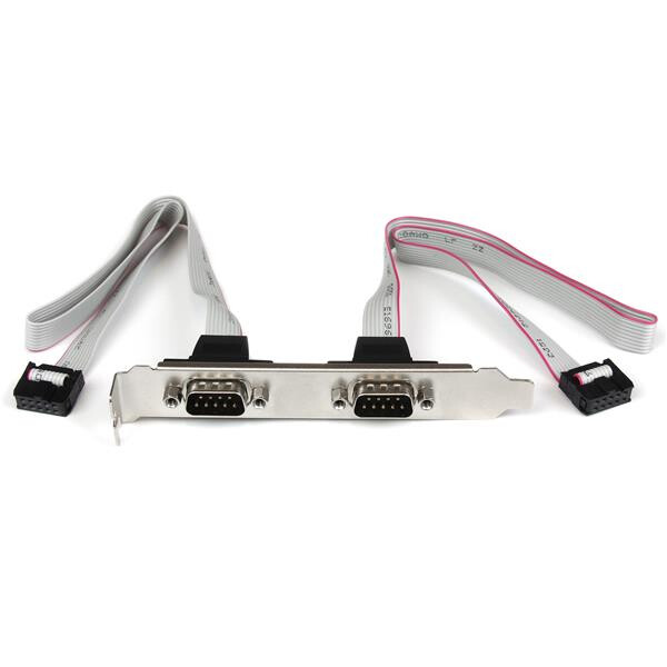 Startech - Cables STAFFA PORTA SERIALE DB9 16 A 2 PORTE A HEADER A 10 PIN