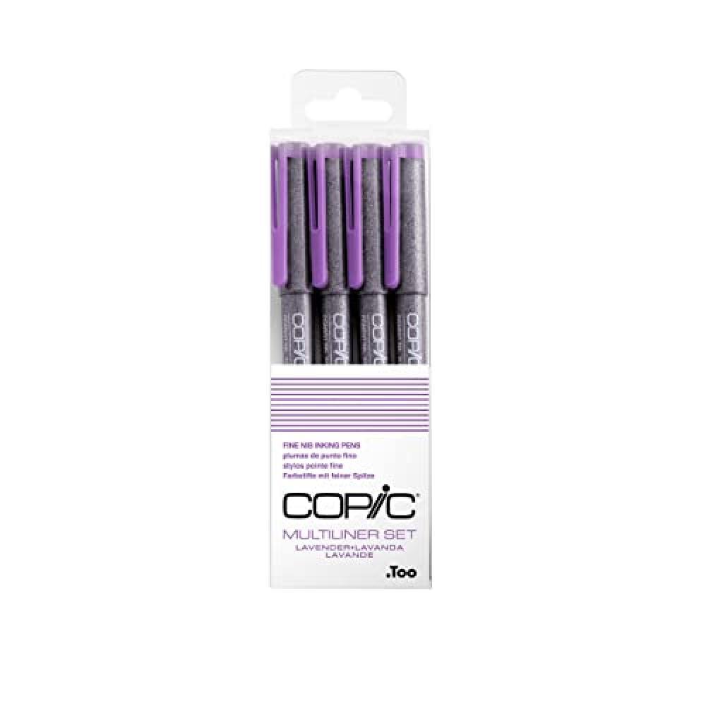 Copic Multiliner Lavender Ink Pens 4/Pkg- - NUOVO