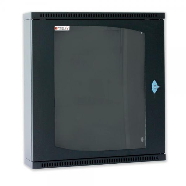 Armadio Rack 19'' Flat a muro p.15cm 12 unit&agrave; sezione unica Nero