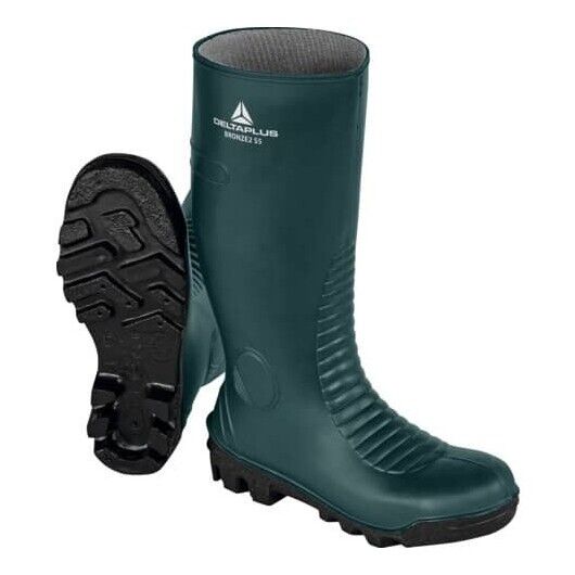 Stivali di sicurezza in PVC Delta Plus BRONZE2 S5 - verde-nero - misura 41 - BRO