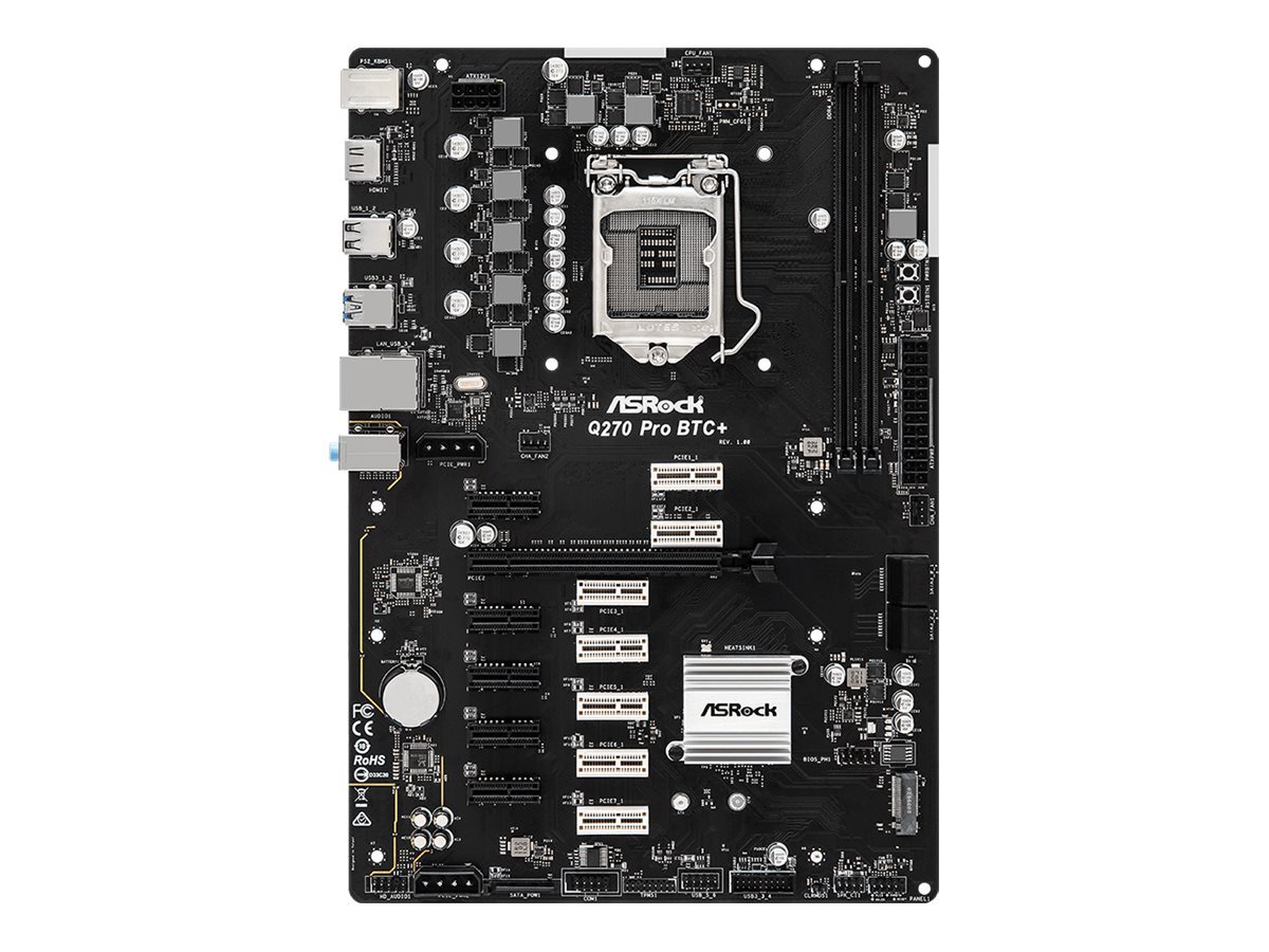 ASRock Q270 Pro BTC+ Intel LGA 1151 (Presa H4) Intel® 90-MXBHM0-A0UAYZ