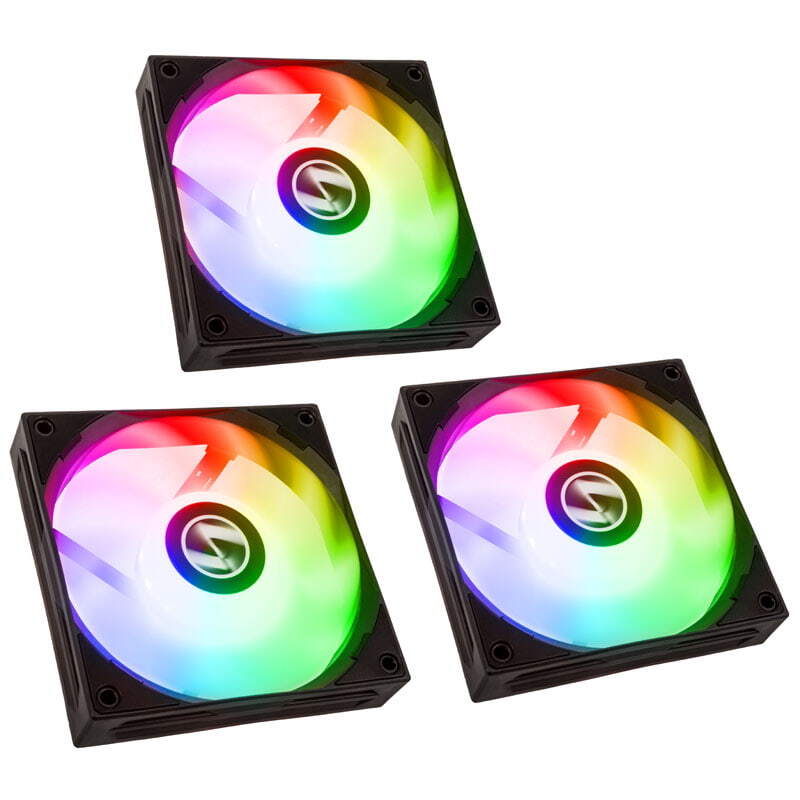 Lian Li ST120 RGB PWM Lüfter 3er Pack inkl. Controller 120mm nero Case ST120-3B