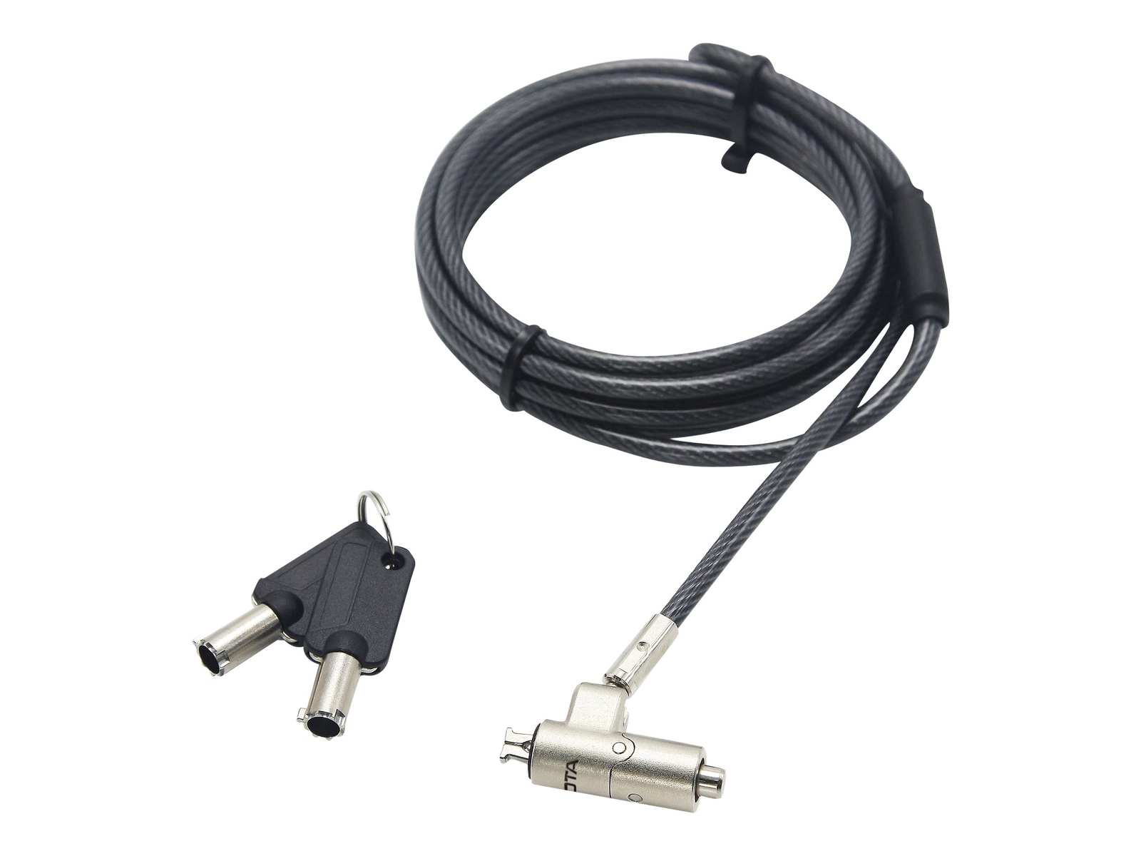 Dicota D31886 2 m Kensington 2 Chiavi Gomma Zinco acciaio Nero Argento D31886