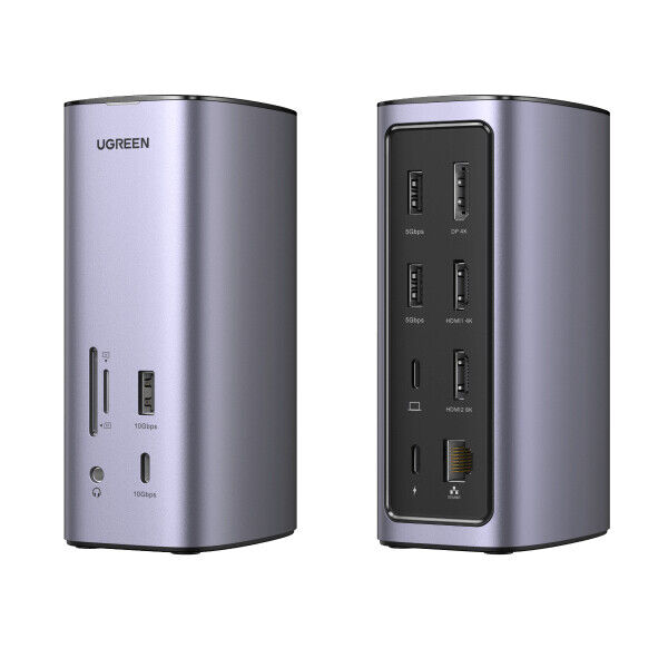 Ugreen USB-C Docking Station 12-in-1 Cablato Argento