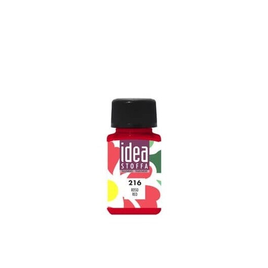 Colore per tessuti Maimeri Idea Stoffa in flacone 60 ml trasparente rosso - M501