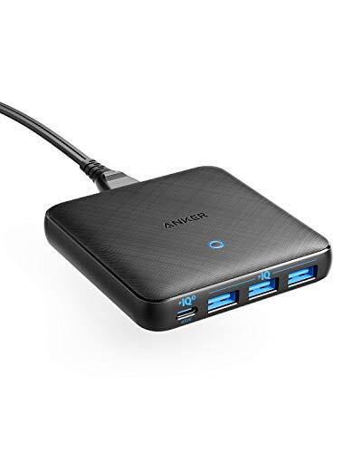 Anker - PowerPort “Atom III” Slim USB-C Caricatore da 65 W 4 Porte PIQ 3.0 & ...