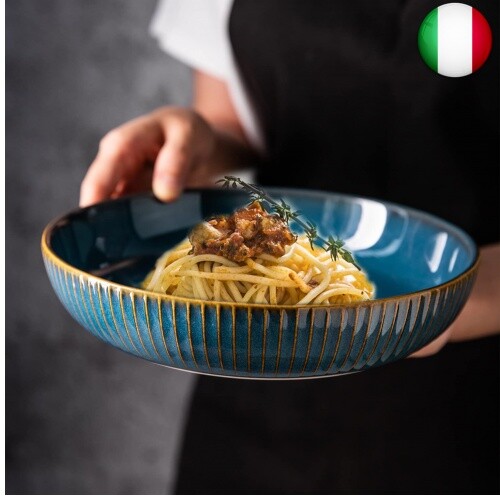 CSYY Ciotole per pasta, ciotole da portata in porcellana da 21 cm, servizio di