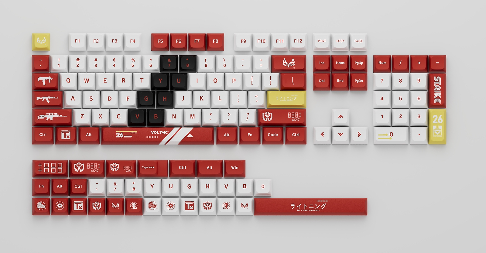 SET DI 141 TASTI BLOOD SPORT HALF 5 SIDED PBT XDA