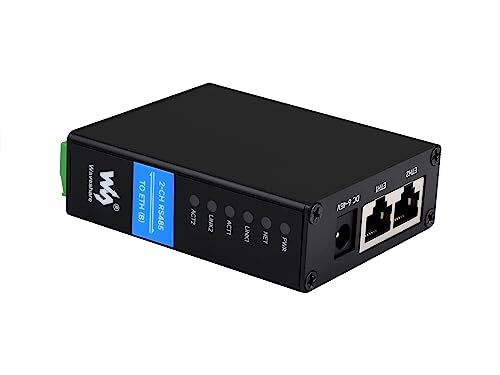 Waveshare 2-CH RS485 to RJ45 Ethernet Converter Module, Industrial (E9l)