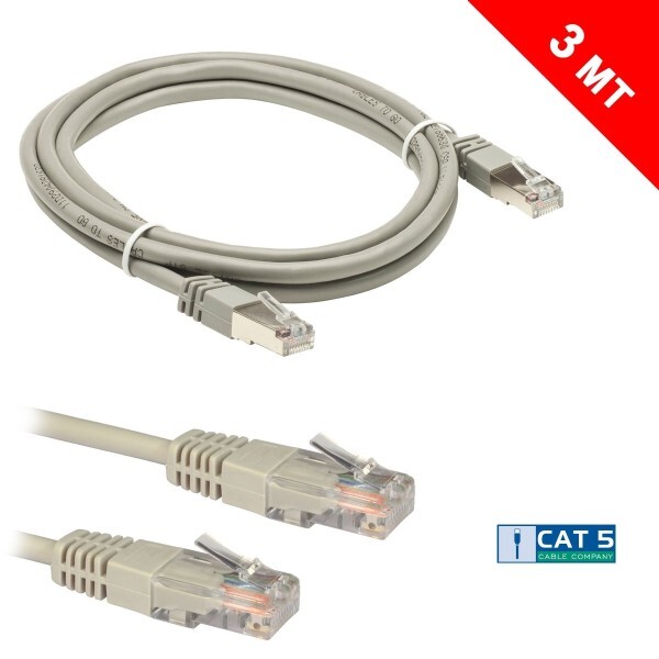 Cavo Prolunga Di Rete Lan Ethernet Plug Rj45 Da 3mt Per Computer Pc Casa Ufficio