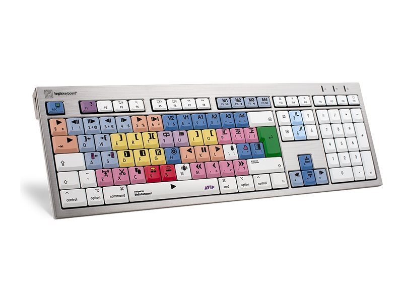 Logickeyboard LKB-MCOM4-CWMU-UK Full-size (100%) Cablato USB LKB-MCOM4-CWMU-UK