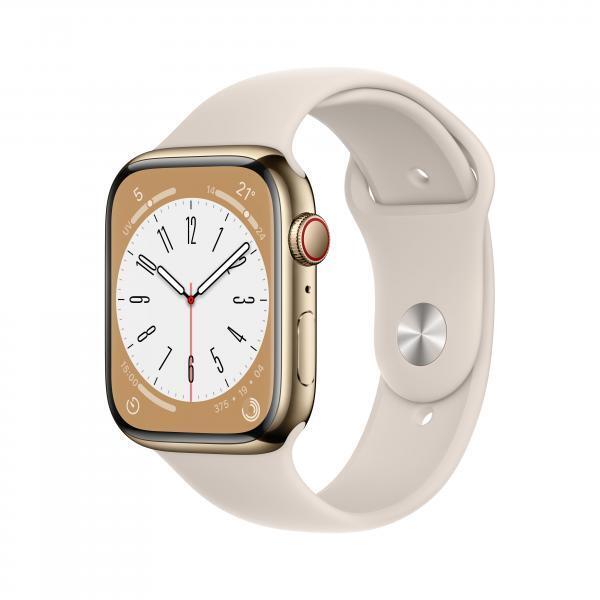 Apple Watch Series 8 OLED 45 mm 4G Oro GPS (satellitare)