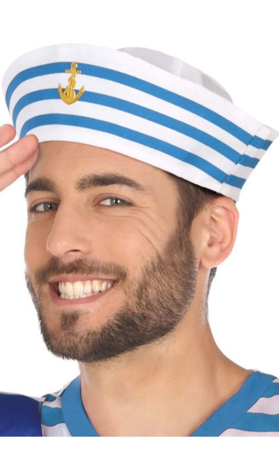 ATOSA 50871 Sailor hat, Blue/White, Standard Size