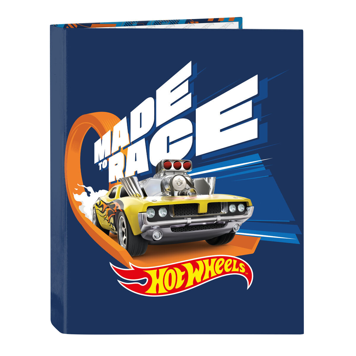 Raccoglitore ad anelli Hot Wheels Speed club Arancio Blu Marino A4 [26.5 x 33