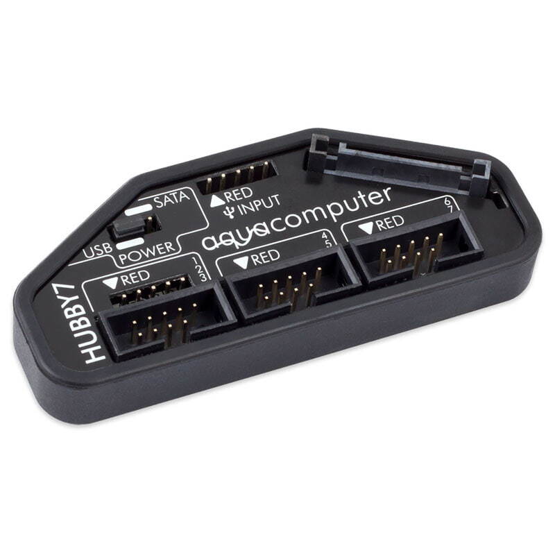 Aqua Computer HUBBY7 SATA USB 2.0 Nero PC 80 mm 30 mm Scheda di 53230