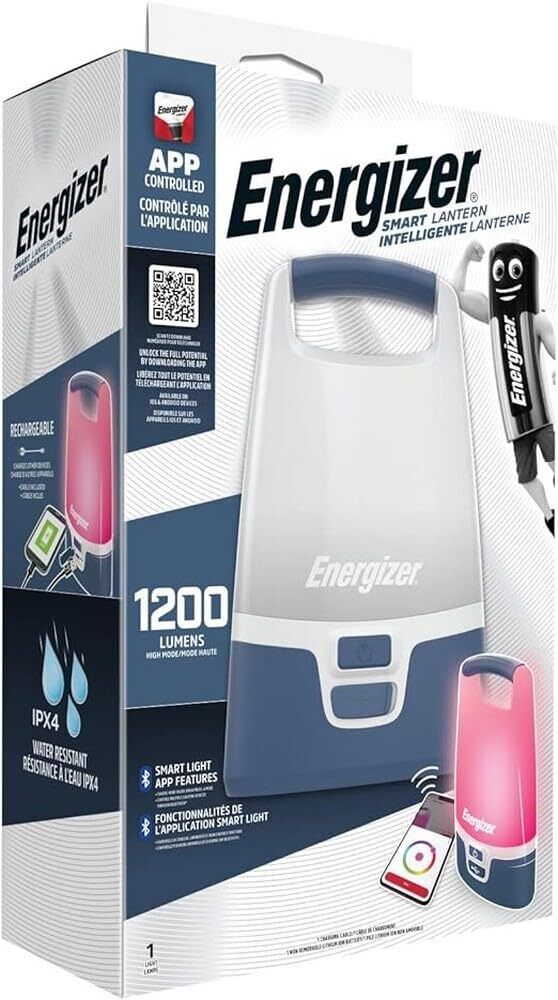 Energizer Lanterna Smart Ricaricabile, 1200 lumen, resistente all'acqua (u2P)