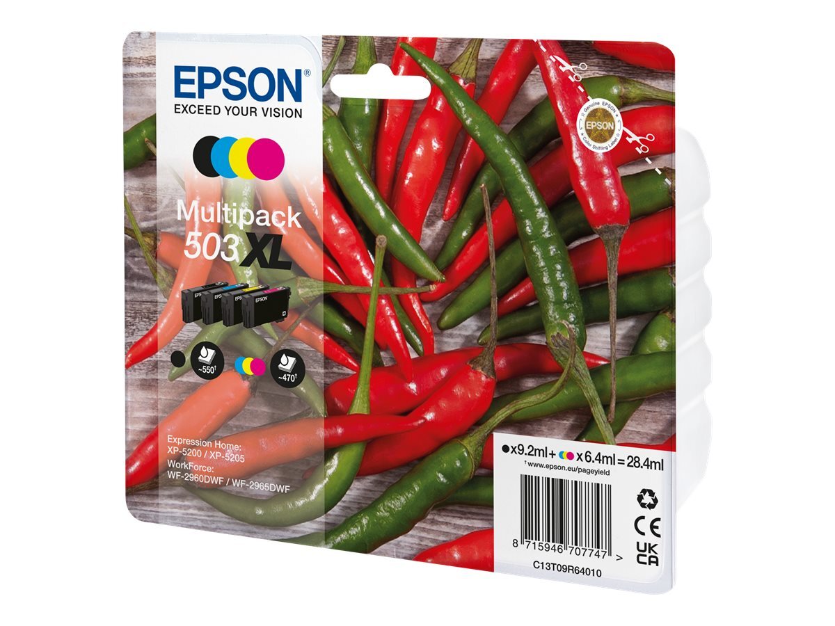 Epson 503XL Resa elevata (XL) 9,2 ml 6,4 ml 4 pz Confezione C13T09R64020