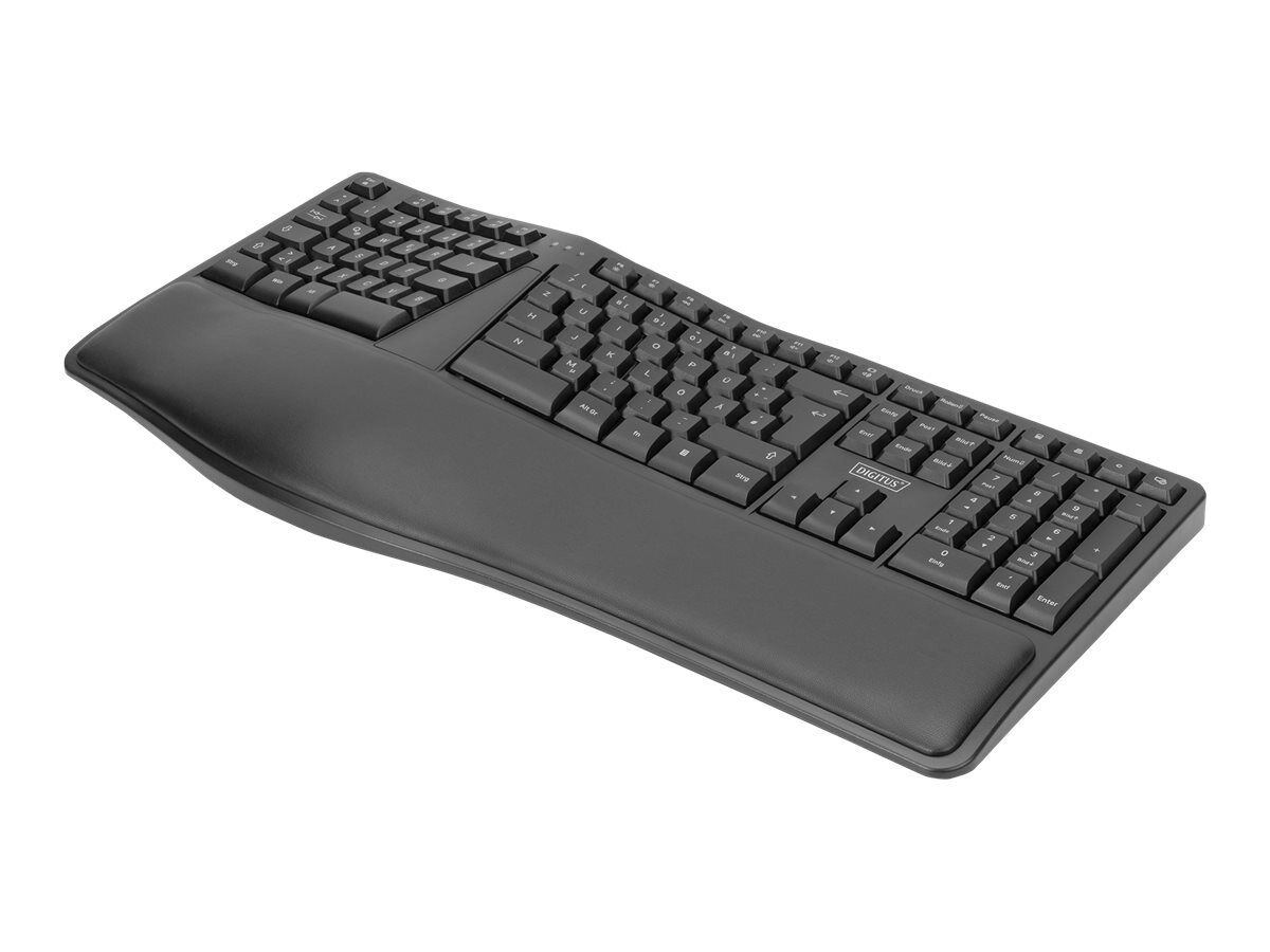 DIGITUS Tastiera ergonomica senza cavo 2,4 GHz Full-size (100%) RF DA-20157