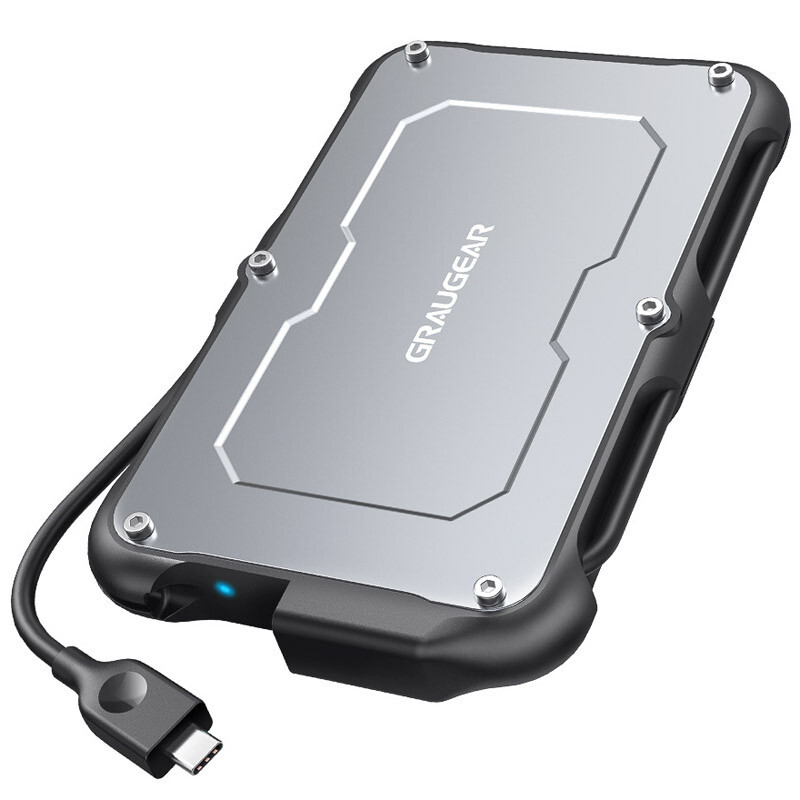GrauGear externes Festpl.Gehäuse 2.5"HDD/SSD USB 3.2 Spritzs G-2502-C-10G