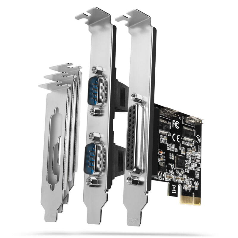 AXAGON PCEA-PSN PCIe-Adapter mit 1x Parallel-+ 2x Seriell-Ports ASIX PCEA-PSN
