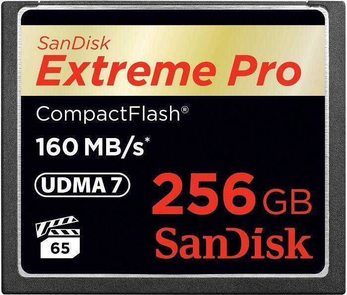 SanDisk Extreme PRO, 256GB CompactFlash (SANDISK EXTREME PRO CF 256GB 160MB/S VP