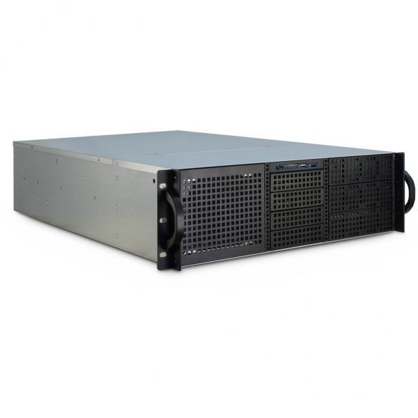 Inter-Tech 3U-30255 Portabagagli Nero, Acciaio inossidabile