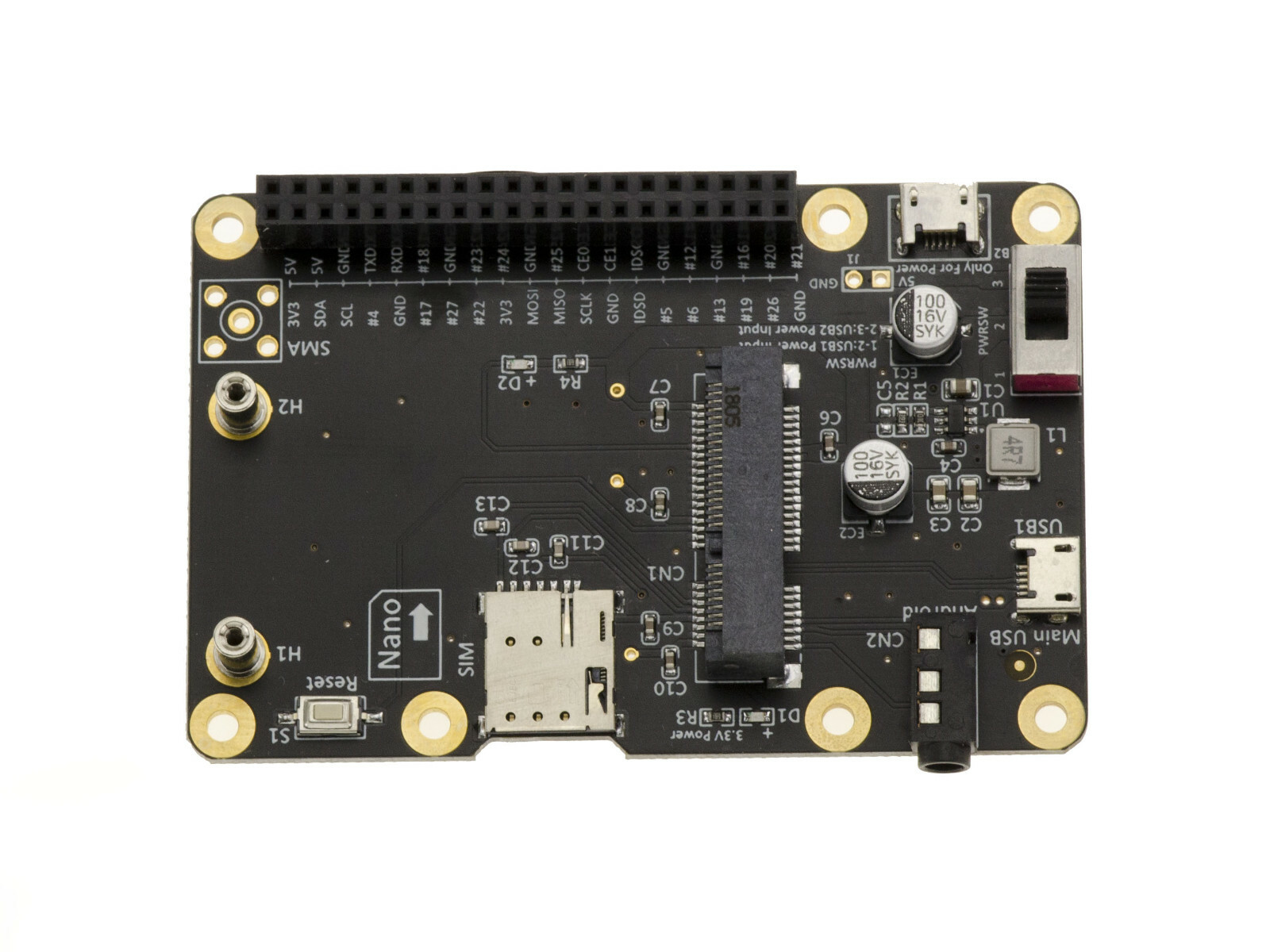 3G 4G LTE Hat per Raspberry Pi, Samsung Artik , Latte Panda O Asus Tinker