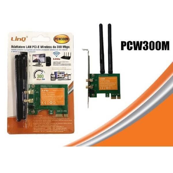Scheda Di Rete Adattatore Lan Pci-e Express Network Card Wireless 300mbps Pcw300