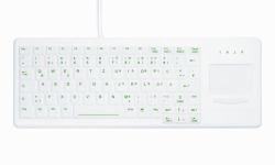 Active Key AK-C4400 tastiera USB + PS/2 Tedesco Bianco (HYGIENE COMPACT TOUCHPAD