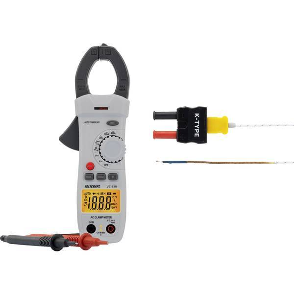 VOLTCRAFT VC-519-ISO  VC-519 Pinza amperometrica Calibrato (ISO) digitale CAT II