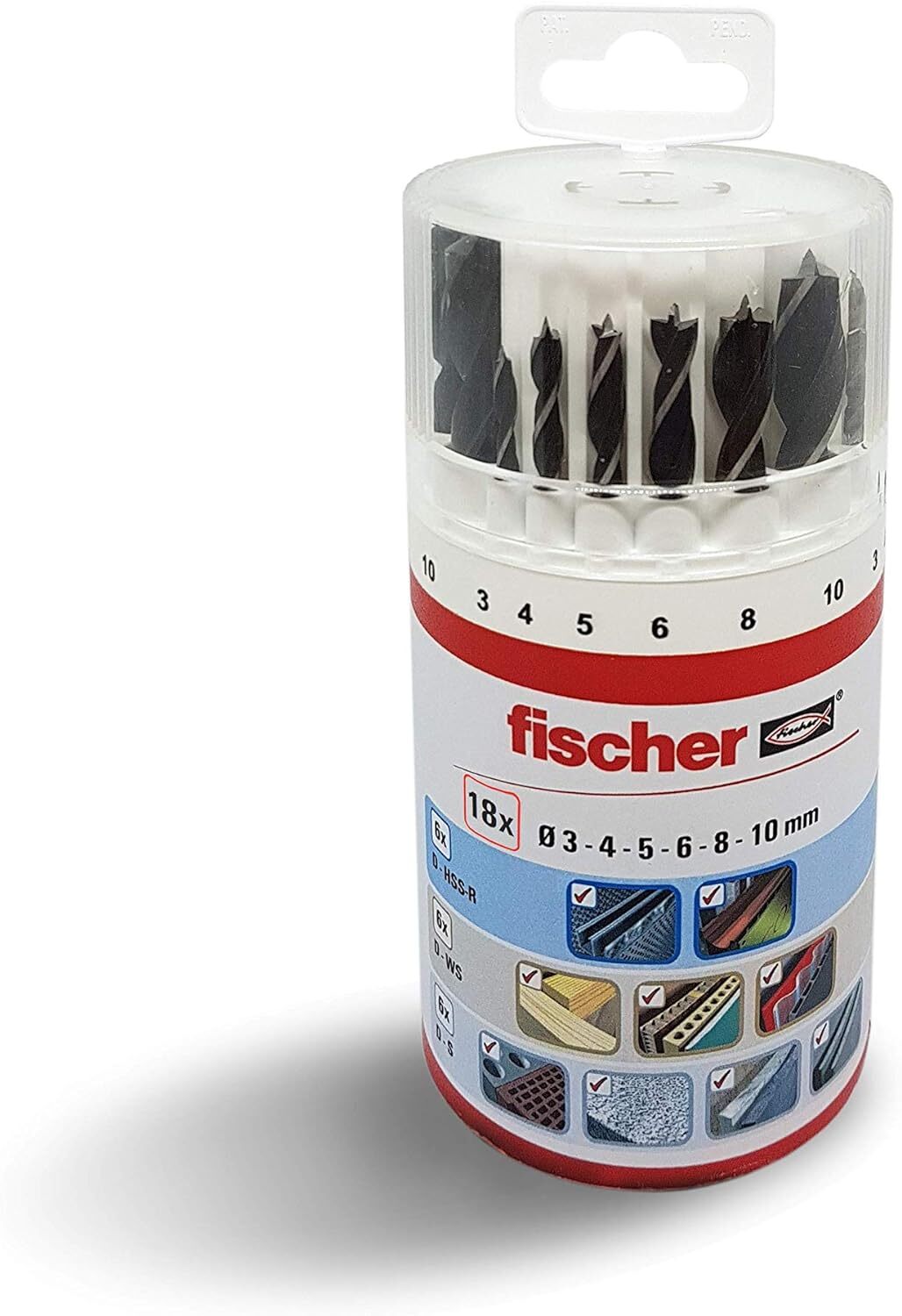 Fischer Kit di Punte Professionale per Trapano 18 Pezzi, Versatili Muro,...