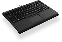KeySonic ACK-3410 Mini USB Interruttore a chiave a membrana QWERTZ Nero 60377