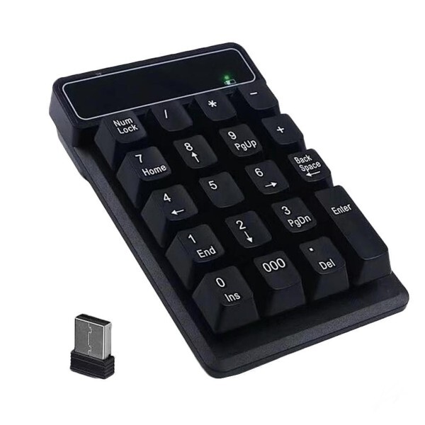 Tastierino Numerico Wireless 19 Tasti Con Ricevitore Bluetooth Usb Per Computer